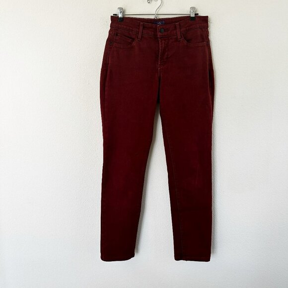 NYDJ Legging Jeans Womens Size 4 Rust Red Lift Tuck Technology Pockets Jeggings - Picture 1 of 16